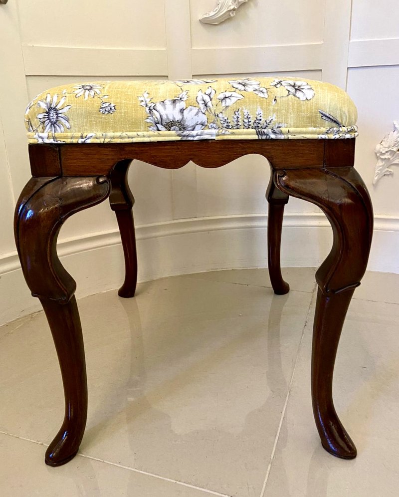 Antique Victorian Quality Walnut Stool - Image 5